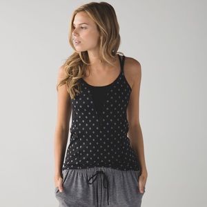Lululemon Exquisite Tank Ghost Dot Black Slate